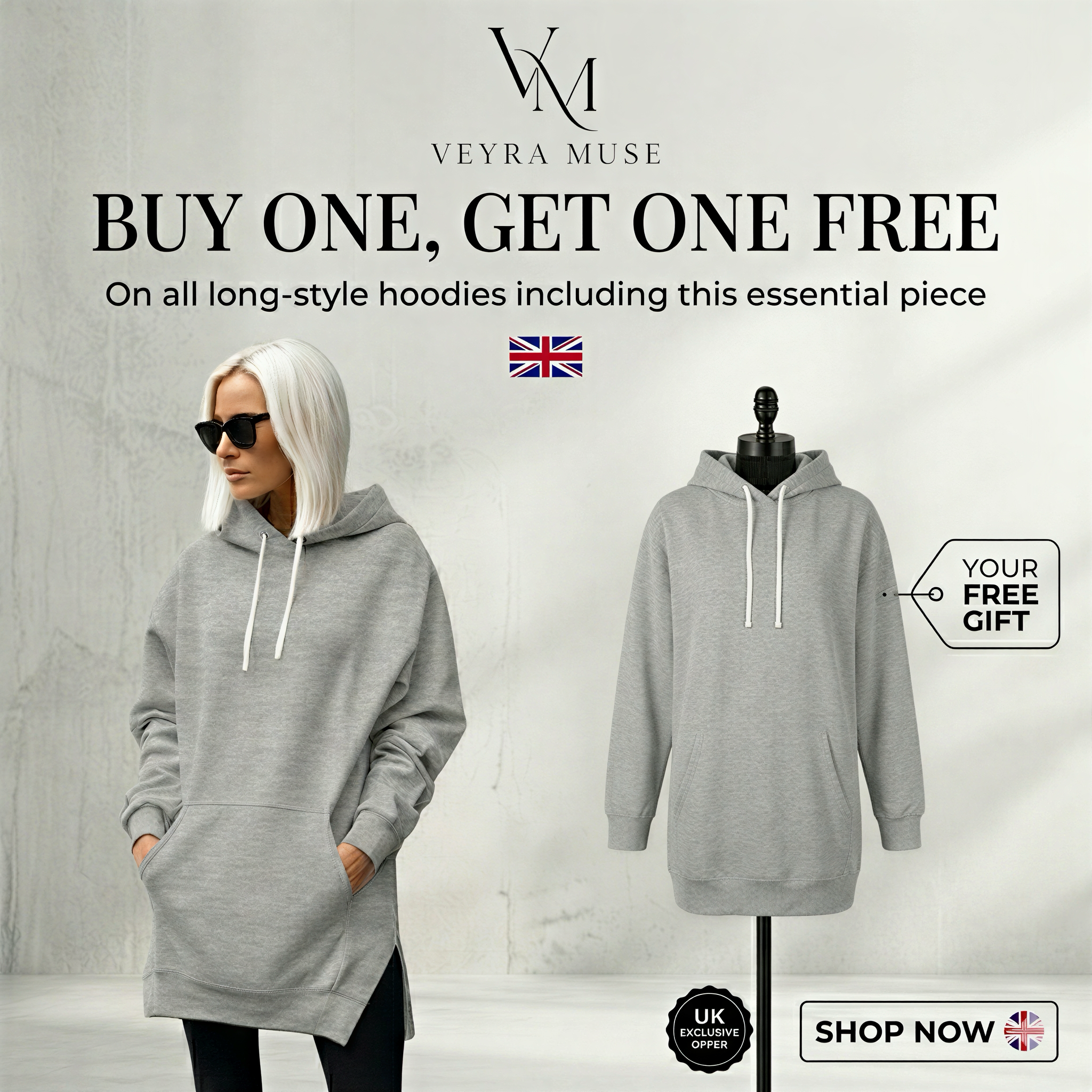 Oversized Hoodie Dress | Buy One Get One Free