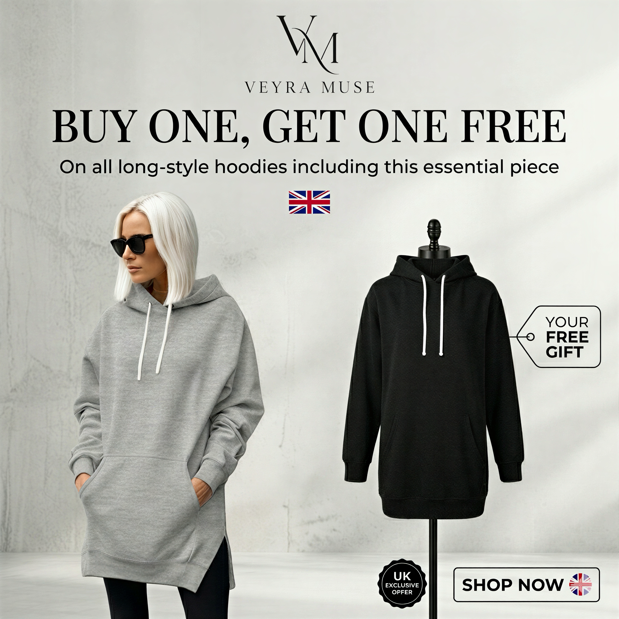 Oversized Hoodie Dress | Buy One Get One Free
