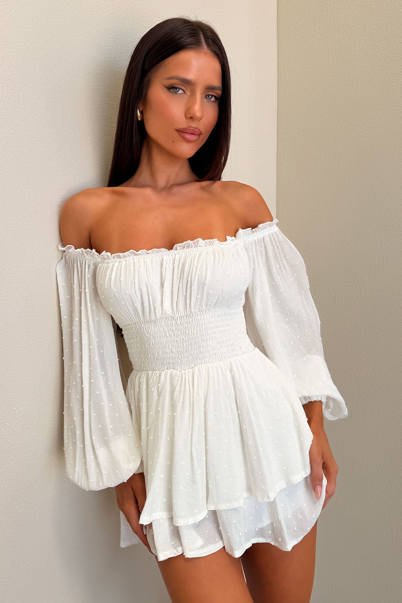 Ahoy Playsuit - White