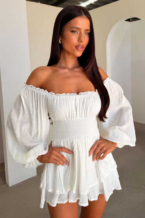Ahoy Playsuit - White