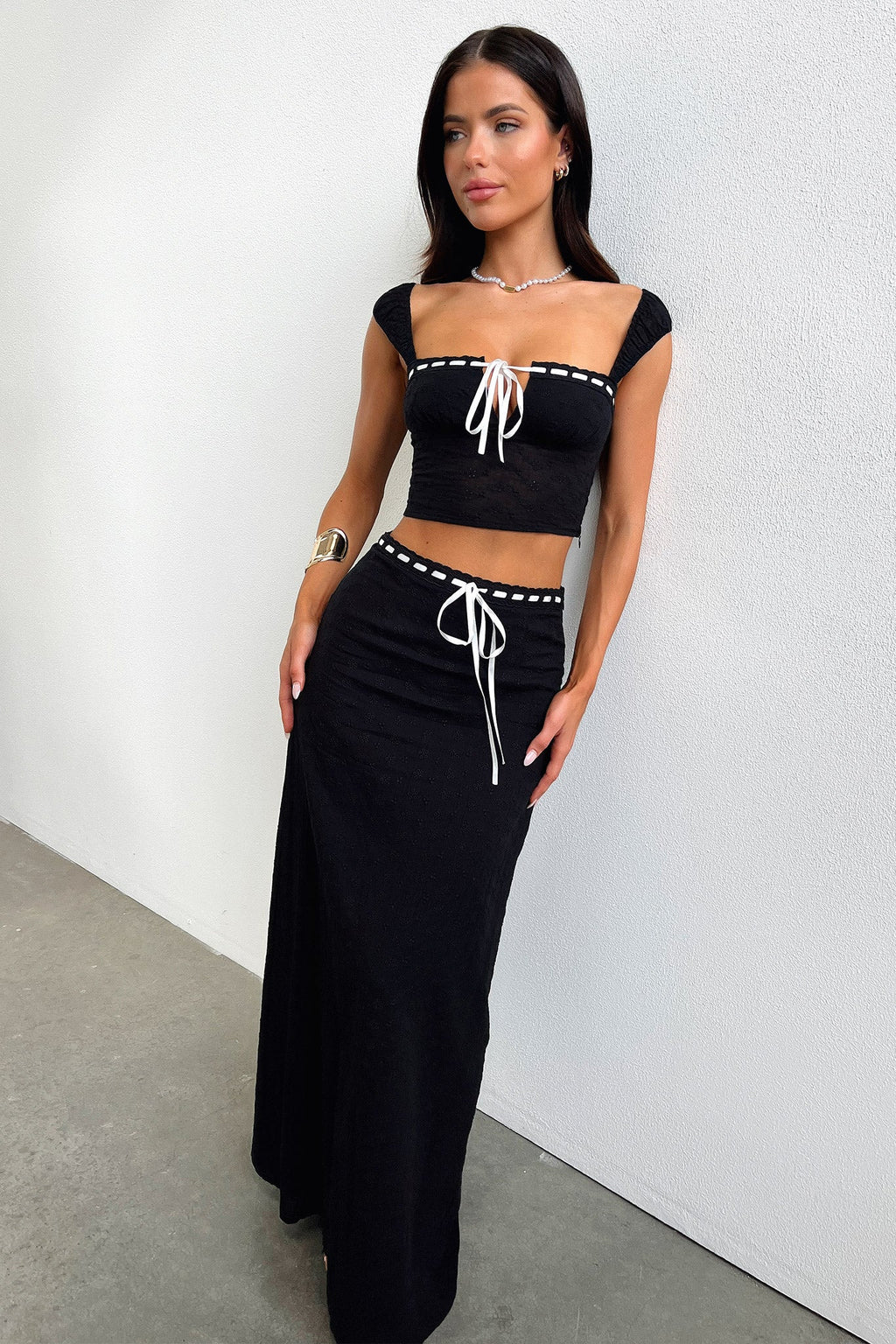 Flora Crop Top - Black